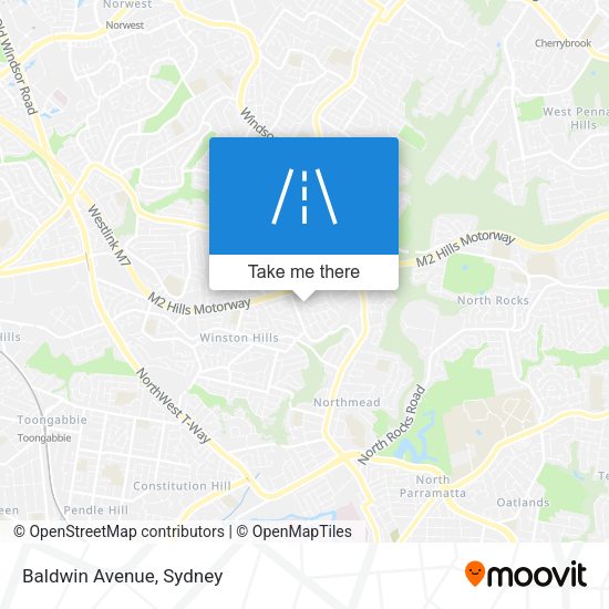 Baldwin Avenue map