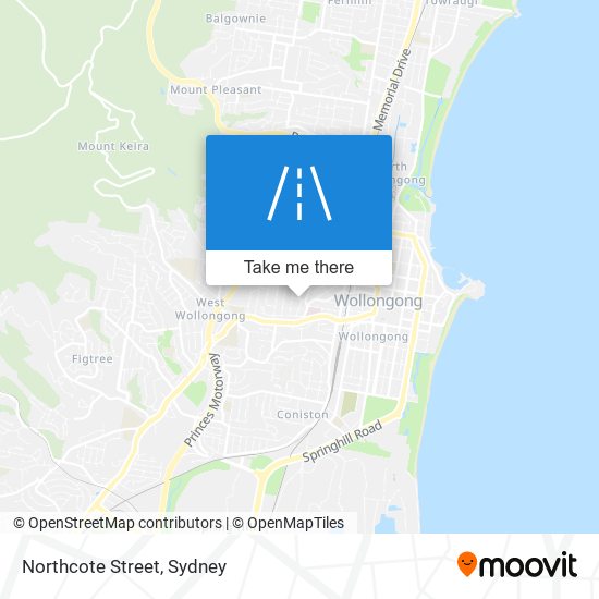 Northcote Street map