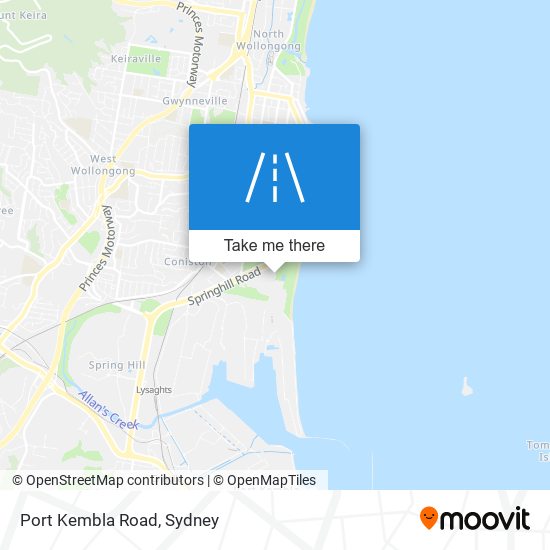 Mapa Port Kembla Road