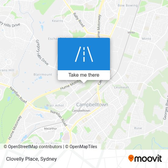 Clovelly Place map