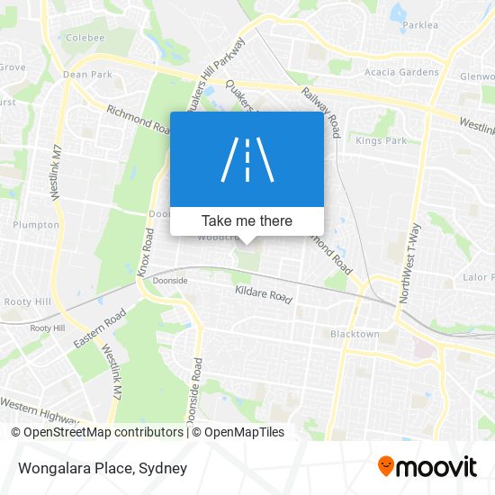 Wongalara Place map