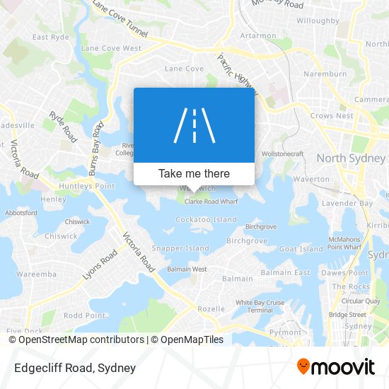 Edgecliff Road map