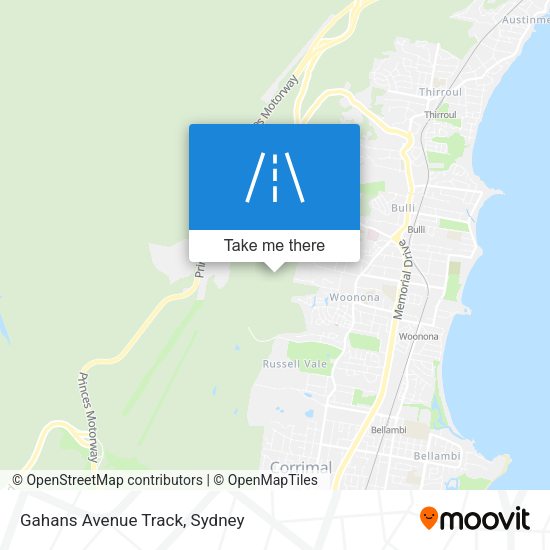 Gahans Avenue Track map