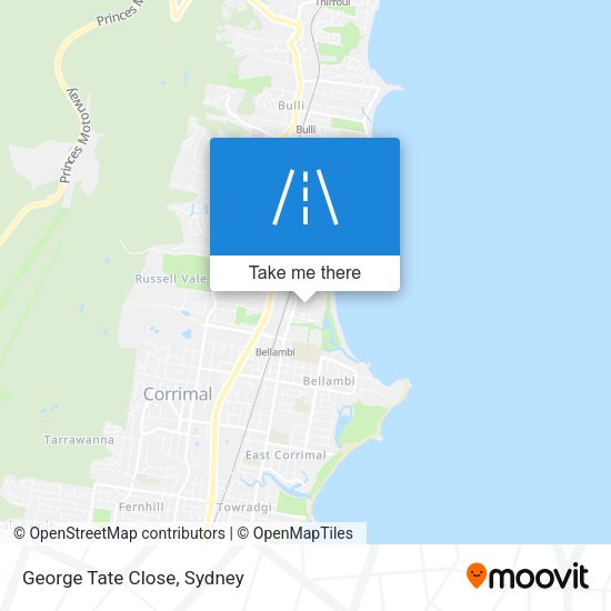 George Tate Close map