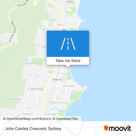 John Cawley Crescent map