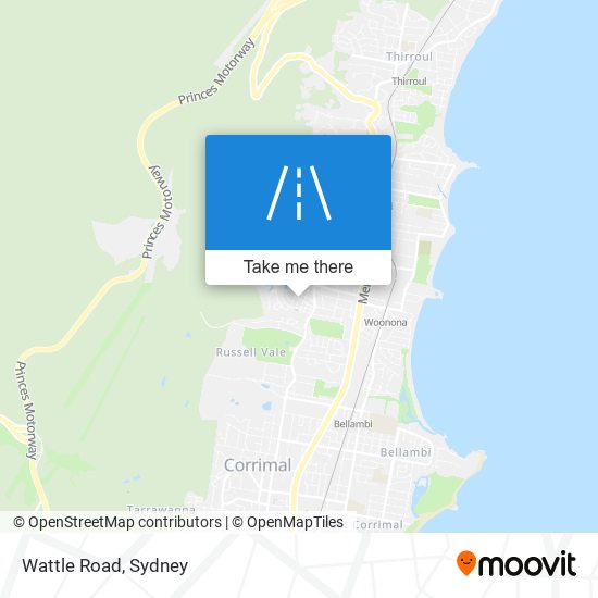 Mapa Wattle Road