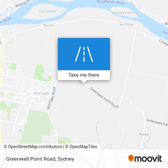Greenwell Point Road map