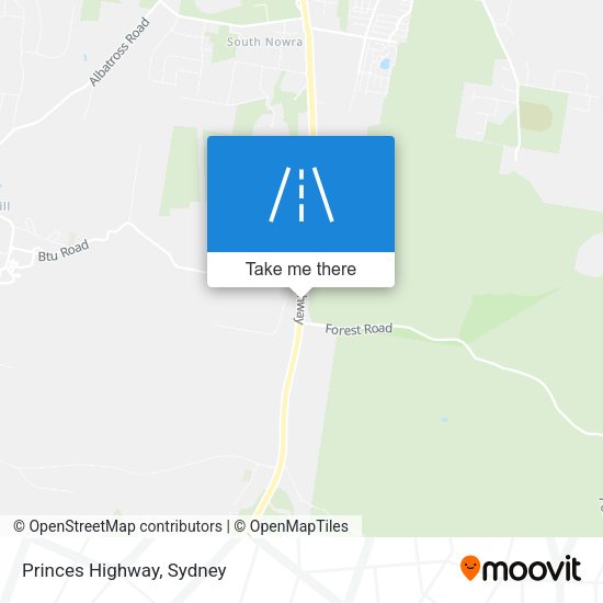Princes Highway map