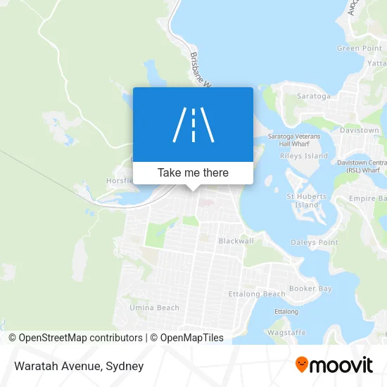 Mapa Waratah Avenue