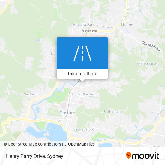Mapa Henry Parry Drive