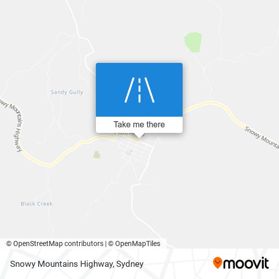 Snowy Mountains Highway map