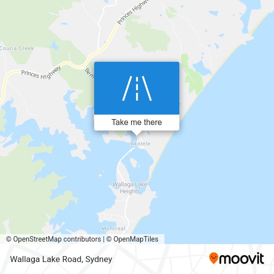 Wallaga Lake Road map