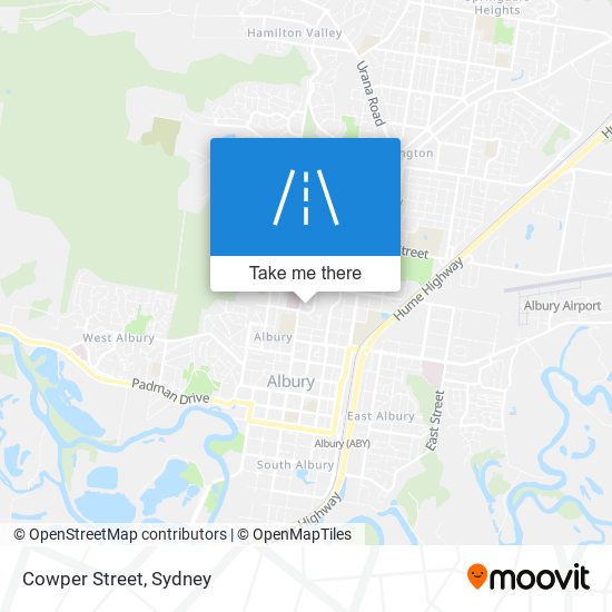 Cowper Street map