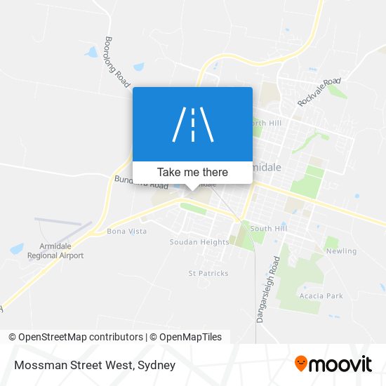 Mapa Mossman Street West