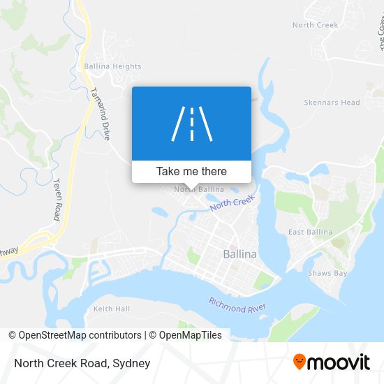North Creek Road map