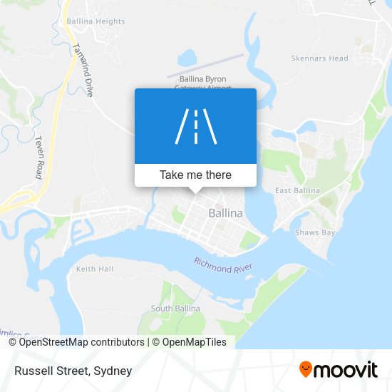 Russell Street map