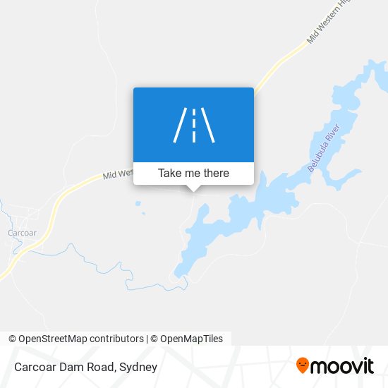 Carcoar Dam Road map