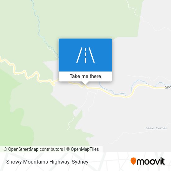 Snowy Mountains Highway map