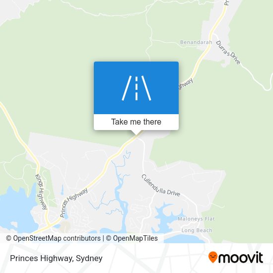 Princes Highway map