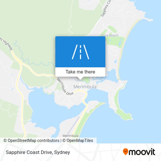 Sapphire Coast Drive map