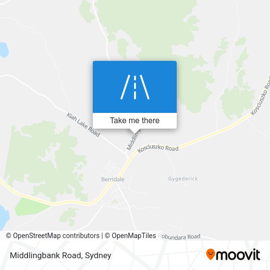 Middlingbank Road map