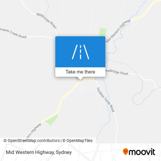 Mid Western Highway map