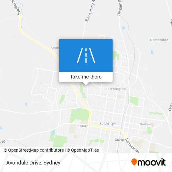 Mapa Avondale Drive