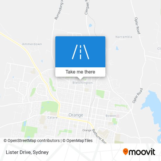 Lister Drive map