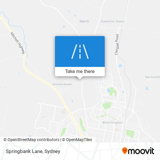 Mapa Springbank Lane