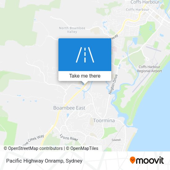 Pacific Highway Onramp map