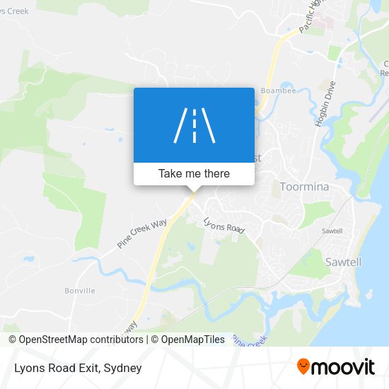Lyons Road Exit map