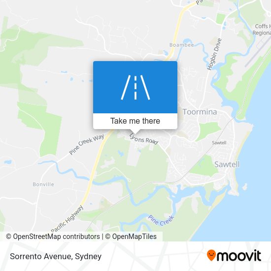 Sorrento Avenue map