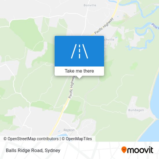 Balls Ridge Road map
