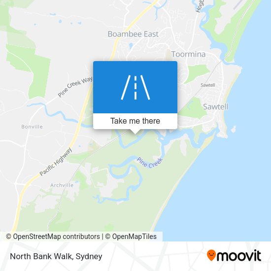 North Bank Walk map