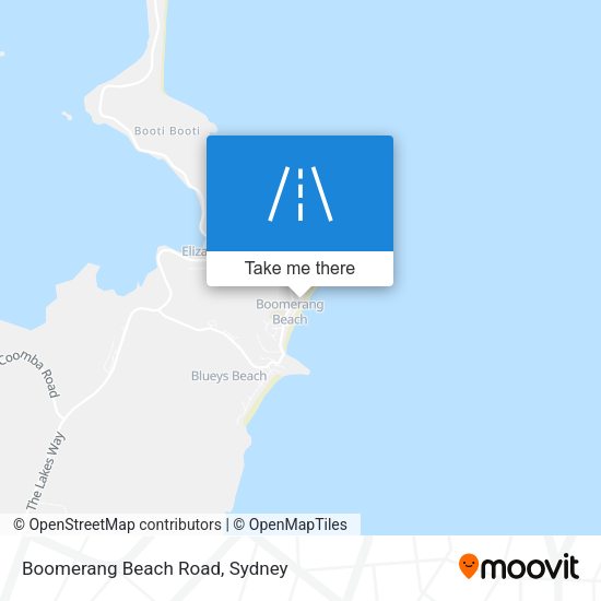 Boomerang Beach Road map