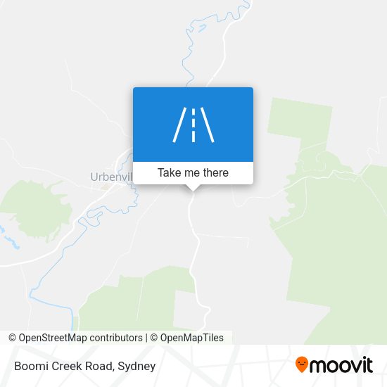 Boomi Creek Road map