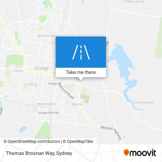 Thomas Brosnan Way map