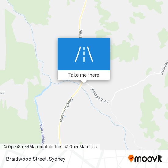 Mapa Braidwood Street