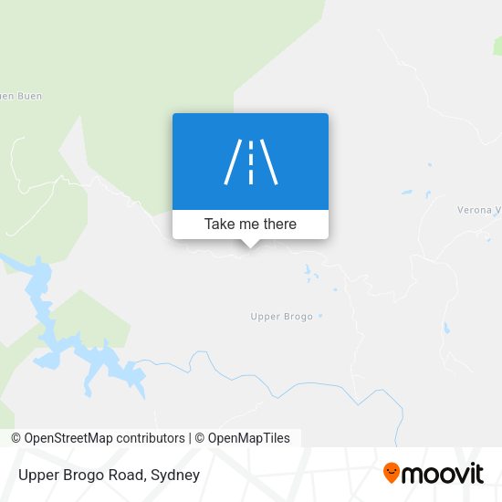 Upper Brogo Road map