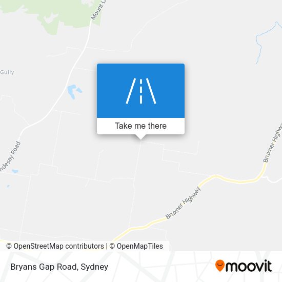 Bryans Gap Road map