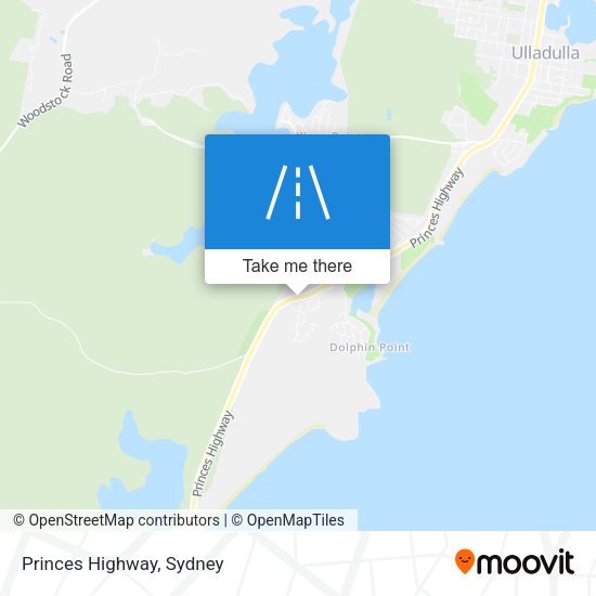 Princes Highway map