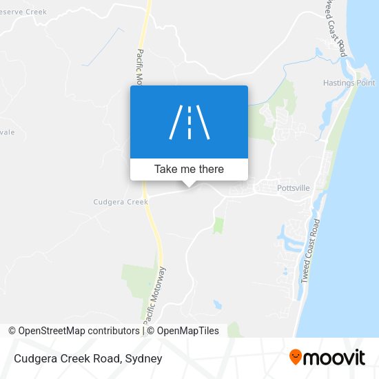Cudgera Creek Road map