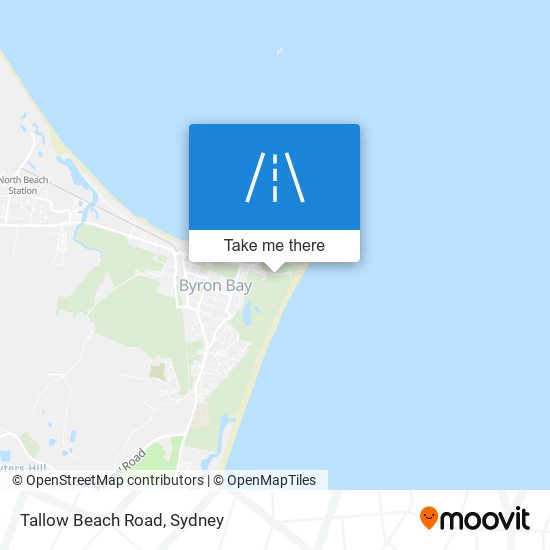 Tallow Beach Road map