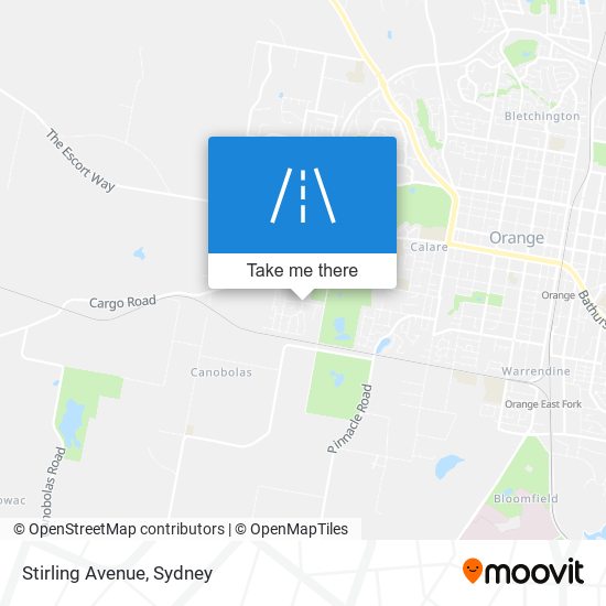 Mapa Stirling Avenue