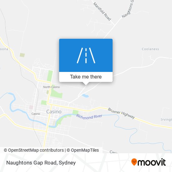 Mapa Naughtons Gap Road
