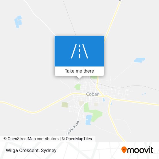 Wilga Crescent map
