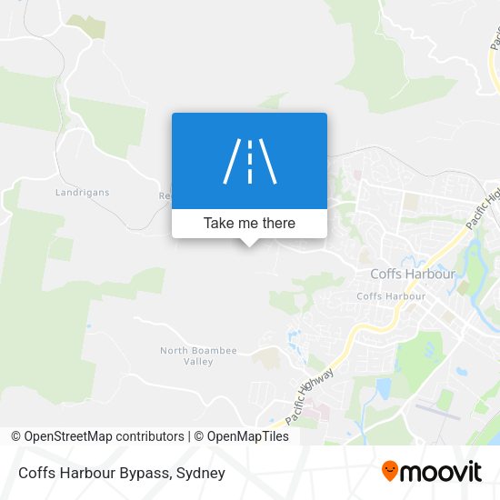 Coffs Harbour Bypass map