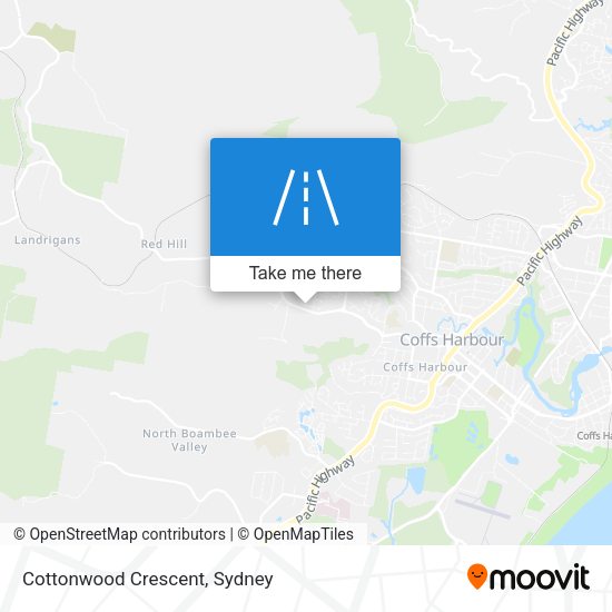 Cottonwood Crescent map