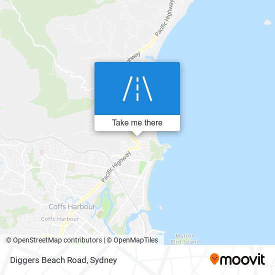 Diggers Beach Road map