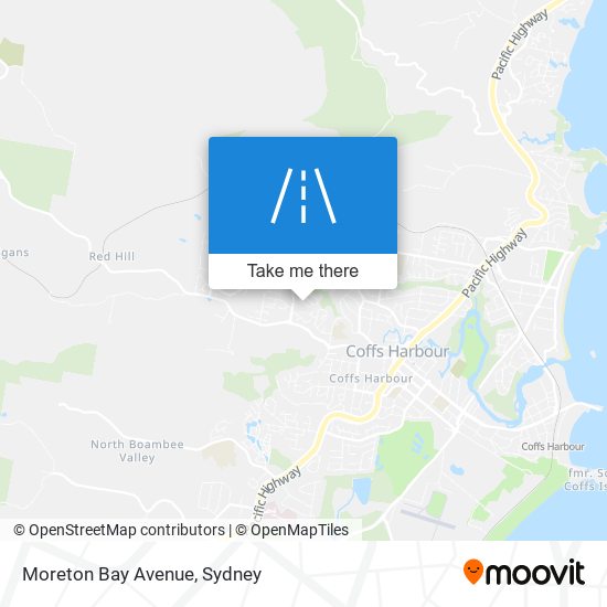 Mapa Moreton Bay Avenue